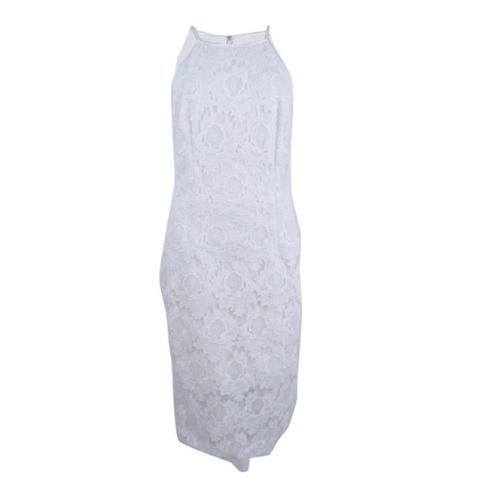Betsy & Adam Women's Lace Halter Sheath Dress